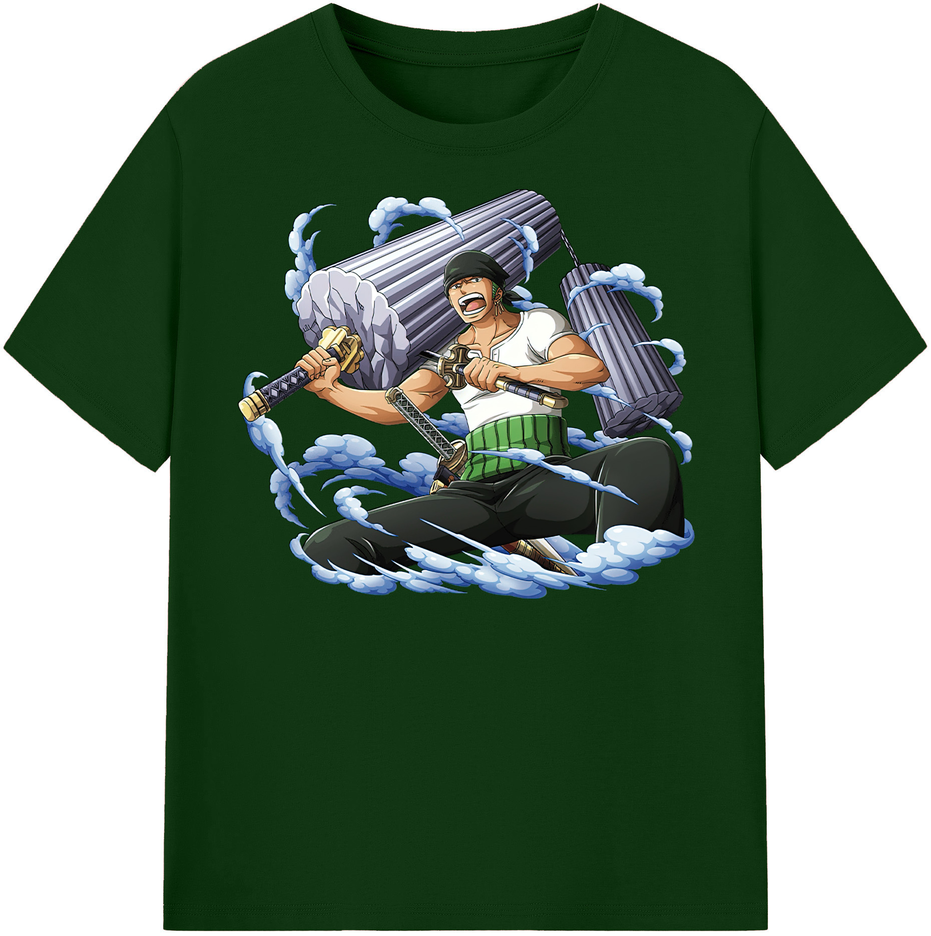 ワンピース ロロノア・ゾロ ONE PIECE Roronoa Zoro 綿100％半袖Tシャツ（フロントプリント）